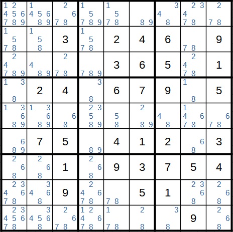 Qualle (Jellyfish) in Sudoku Beispiel